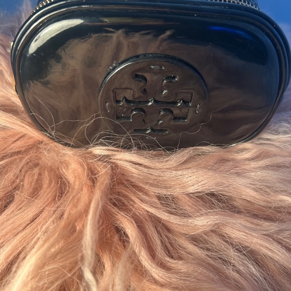 Tory Burch Patent Leather Cosmetic Bag Black NWOT - Picture 7 of 7